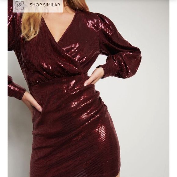 Dynamite sequins cross front PARTY dress - Picture 4 of 5